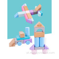 Puzzim de madeira de madeira Diy Blocks Brinquedos de carro